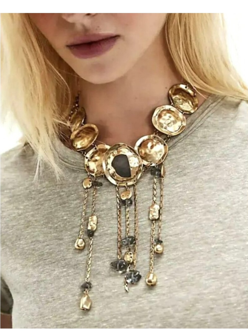 Free people necklace gold